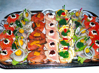 Fischspezialitäten- Canapee